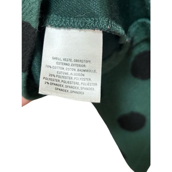 Maeve Anthropologie Green Polka Dot Blouse – Size Medium - Picture 7 of 7
